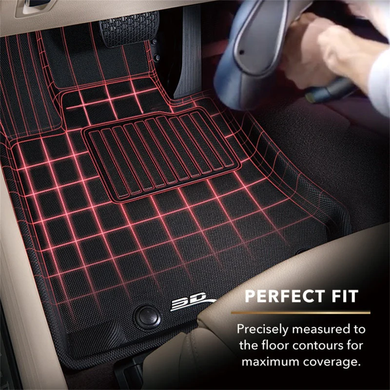 3D MAXpider 2012-2020 Dodge Ram 1500 Crew/2500/3500 Crew/Mega Kagu 1st Row Floormat - Black - Image 5