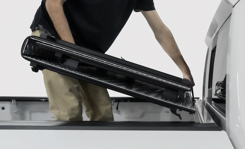 Access LOMAX Folding Hard Cover 17+ Ford Super Duty F-250/F-350/F-450 6ft 8in Box Black Urethane - Image 15