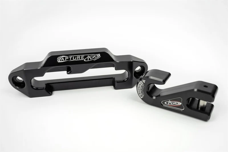 Addictive Desert Designs 1-5/16in Winch Fairlead Plate w/ Recessed Round End Hook - Black - Image 9
