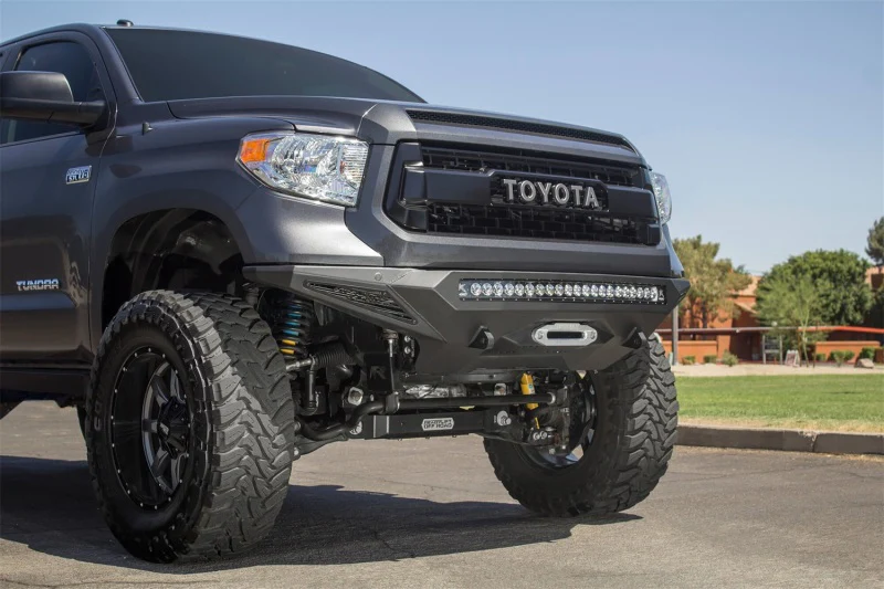 Addictive Desert Designs 2014+ Toyota Tundra Stealth Fighter Front Bumper w/Winch Mount & Sensors - Image 4