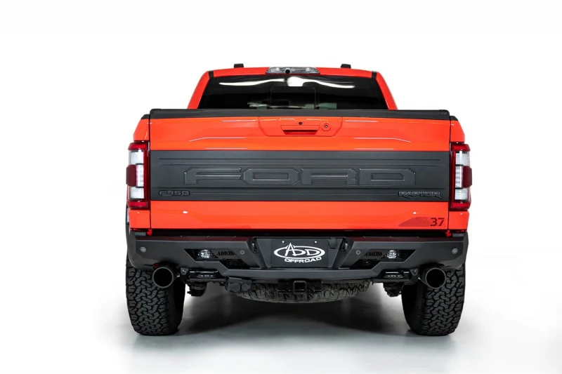 Addictive Desert Designs 2022+ Ford Raptor Stealth Fighter R Bumper w/ 2 Cube Lights - Hammer Black - Image 10