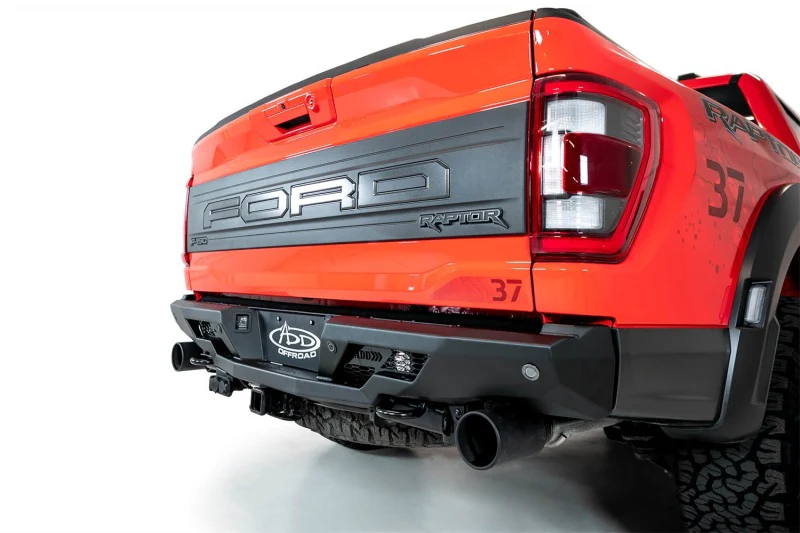 Addictive Desert Designs 2022+ Ford Raptor Stealth Fighter R Bumper w/ 2 Cube Lights - Hammer Black - Image 11