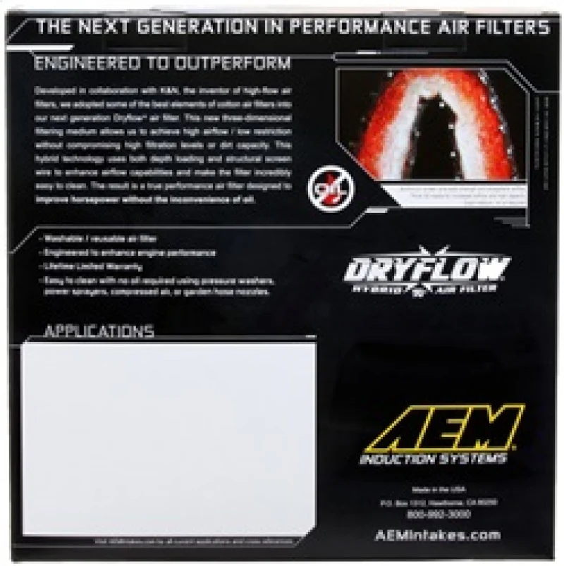 AEM 10 Dodge Ram 2500/3500 6.7L L6 DSL 11in L x 9.75in W x 6.5in H Replacement DryFlow Air Filter - Image 12