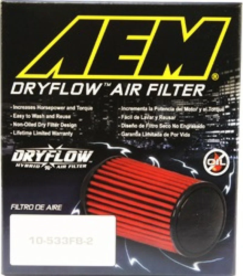 AEM 3.25 in DRY Flow Short Neck 5 in Element Filter - Image 8