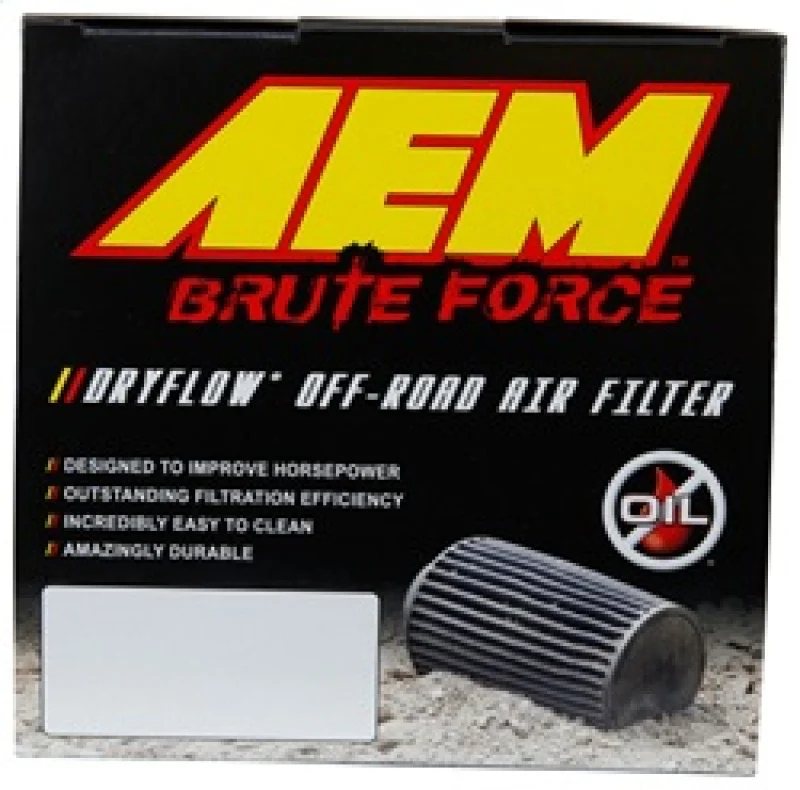 AEM Brute Force Dryflow Air Filter - Conical 6in Base OD / 5.125in Top OD / 5.25in Height - Image 11