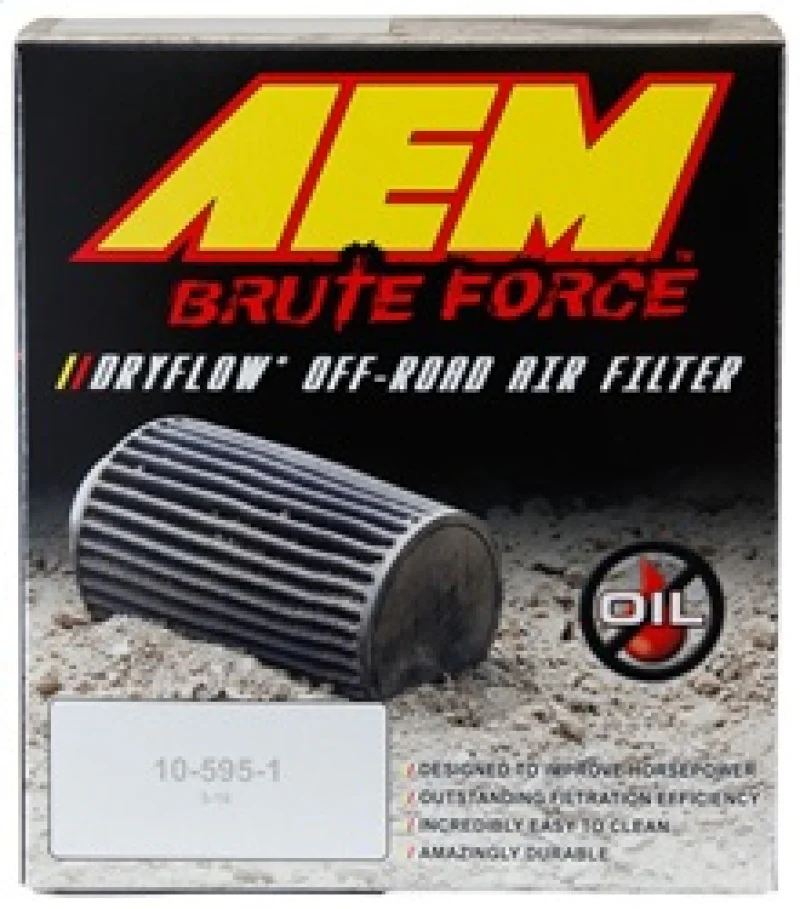 AEM Brute Force Dryflow Air Filter - Conical 6in Base OD / 5.125in Top OD / 5.25in Height - Image 12