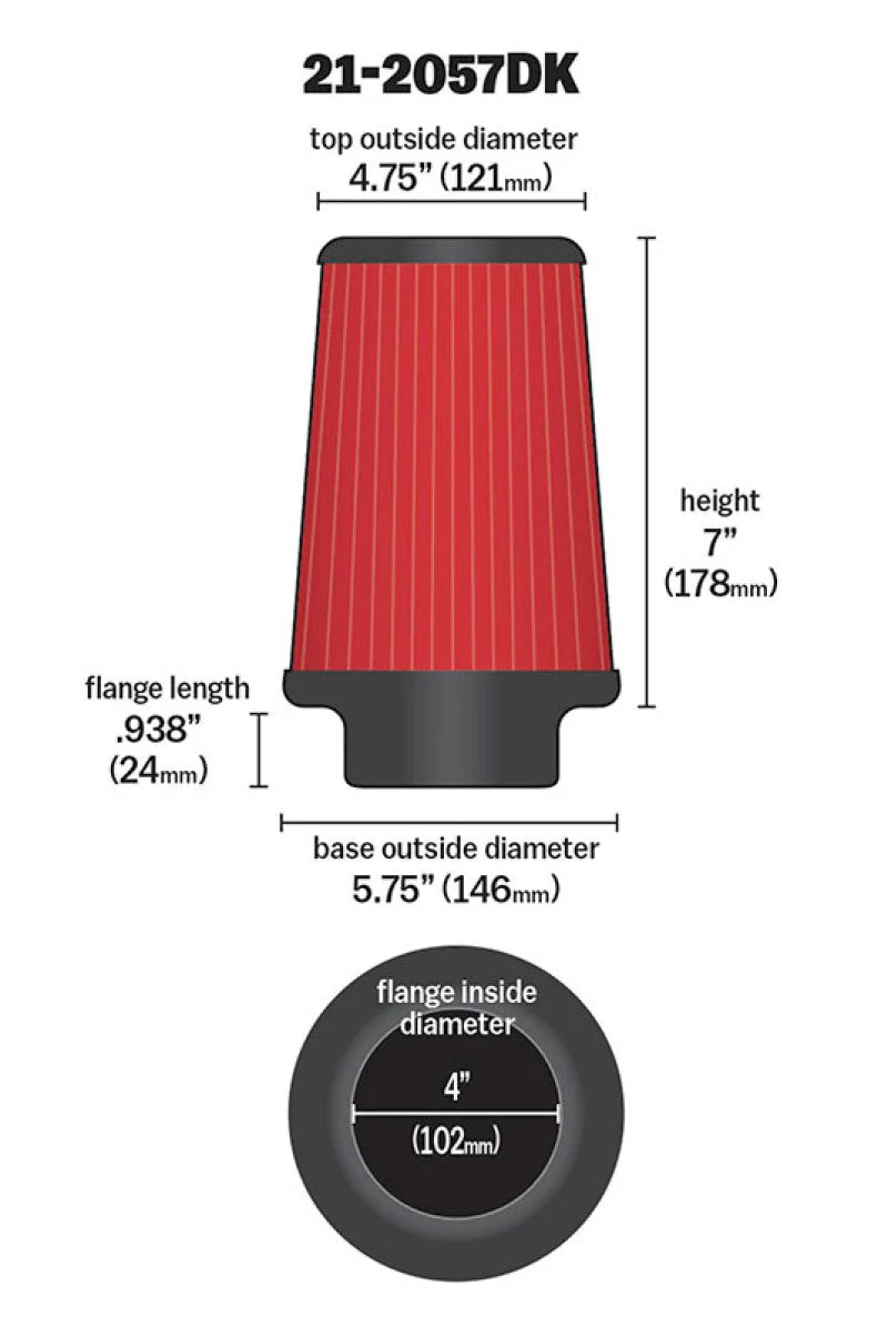 AEM Dryflow 4in x 7in Dryflow - Image 6