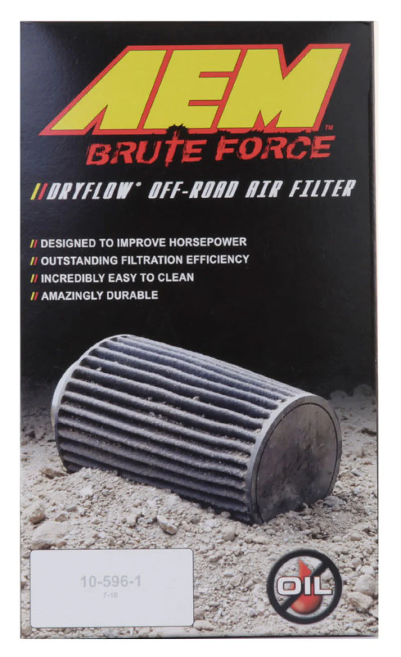 AEM Dryflow Conical Air Filter 2.75in Flange ID / 6in Base OD / 5.125in Top OD / 9.125in Height - Image 16