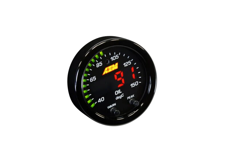 AEM X-Series Temperature 100-300F Gauge Kit (ONLY Black Bezel and Water Temp. Faceplate) - Image 20