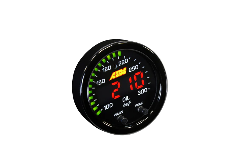 AEM X-Series Temperature 100-300F Gauge Kit (ONLY Black Bezel and Water Temp. Faceplate) - Image 24
