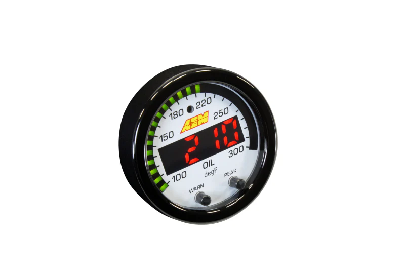 AEM X-Series Temperature 100-300F Gauge Kit (ONLY Black Bezel and Water Temp. Faceplate) - Image 6