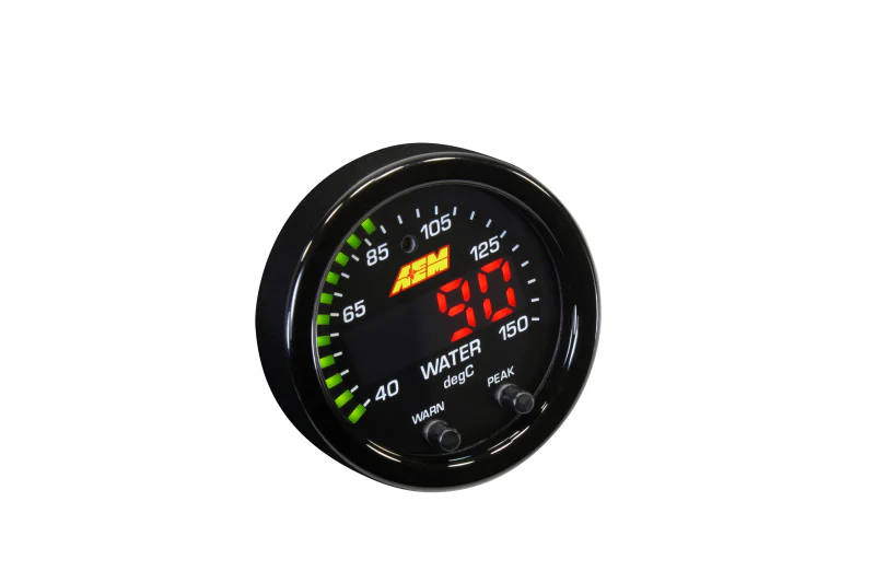 AEM X-Series Temperature 100-300F Gauge Kit (ONLY Black Bezel and Water Temp. Faceplate) - Image 7