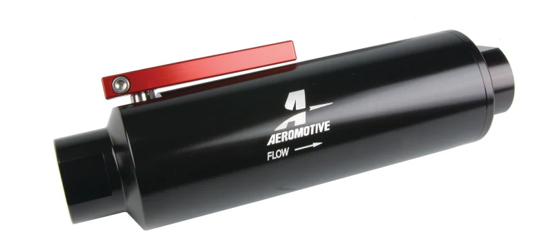 Aeromotive In-Line AN-12 Filter w/Shutoff Valve 100 Micron SS Element - Black Anodize Finish - Image 8