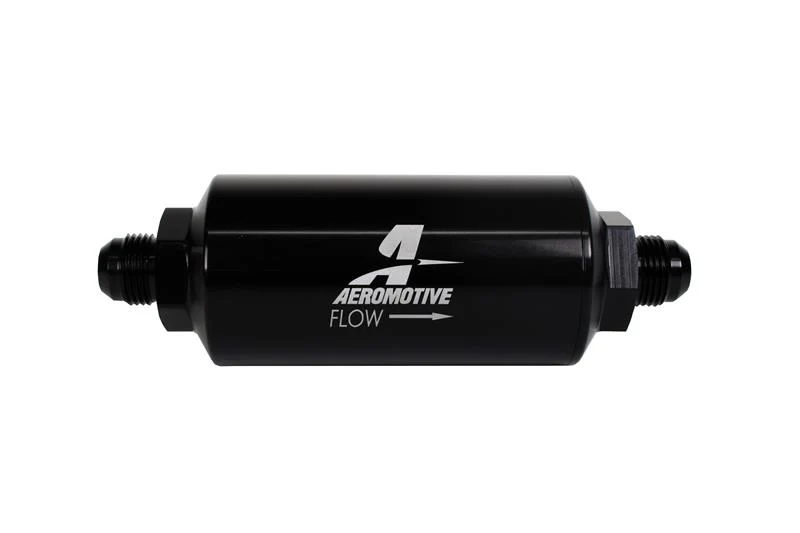 Aeromotive In-Line Filter - AN-08 size Male - 10 Micron Microglass Element - Bright-Dip Black - Image 4