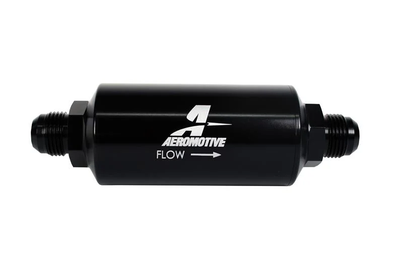 Aeromotive In-Line Filter - AN -10 size Male - 10 Micron Microglass Element - Bright-Dip Black - Image 2