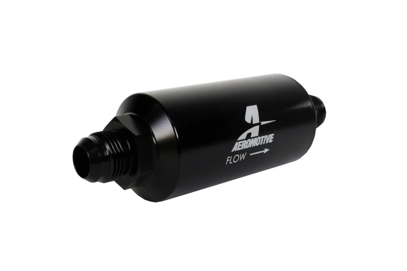 Aeromotive In-Line Filter - AN -10 size Male - 10 Micron Microglass Element - Bright-Dip Black - Image 3