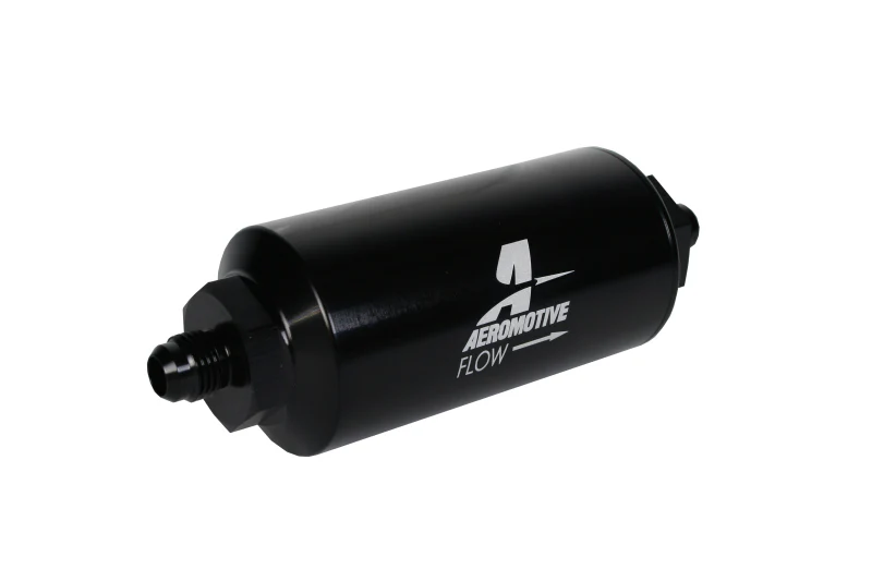 Aeromotive In-Line Filter - (AN-6 Male) 10 Micron Fabric Element Bright Dip Black Finish - Image 11