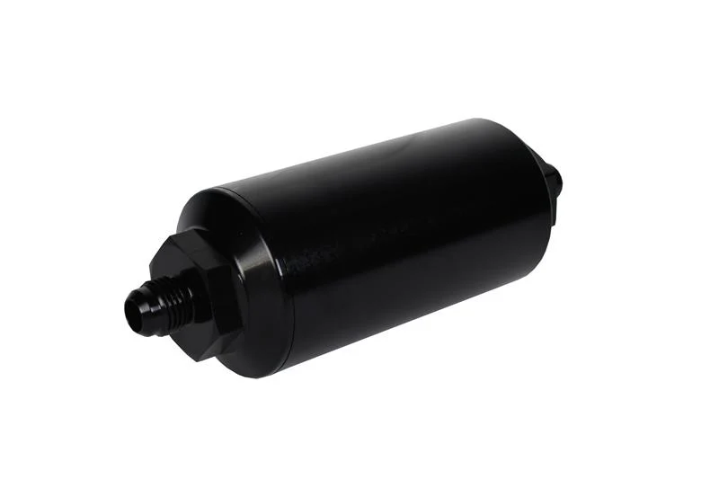 Aeromotive In-Line Filter - (AN-6 Male) 10 Micron Fabric Element Bright Dip Black Finish - Image 4