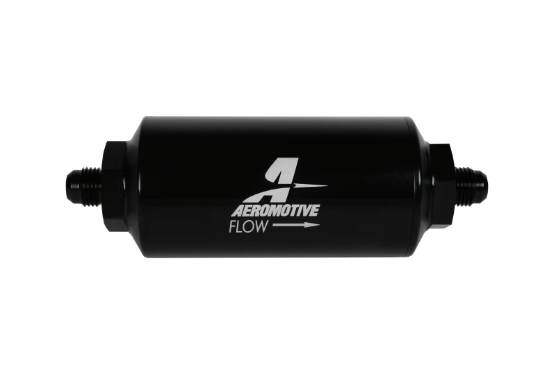 Aeromotive In-Line Filter - (AN-6 Male) 10 Micron Fabric Element Bright Dip Black Finish - Image 6