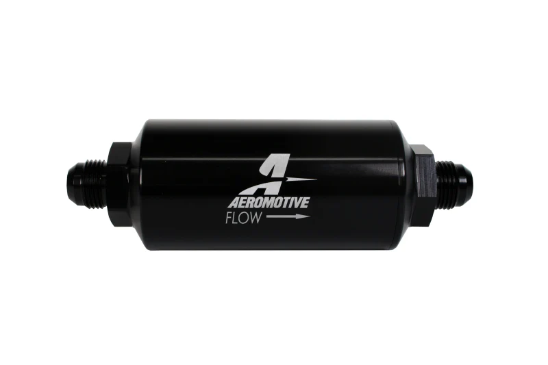 Aeromotive In-Line Filter - (AN -8 Male) 10 Micron Fabric Element Bright Dip Black Finish - Image 2