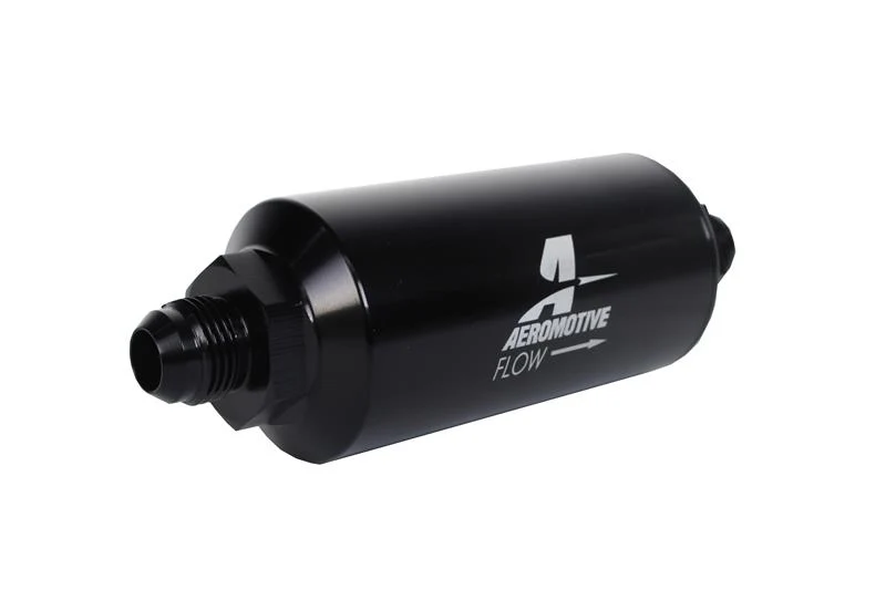 Aeromotive In-Line Filter - (AN -8 Male) 10 Micron Fabric Element Bright Dip Black Finish - Image 6