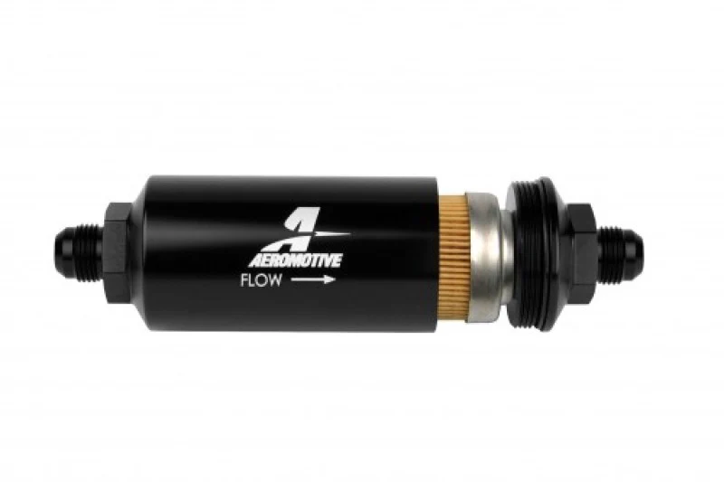 Aeromotive In-Line Filter - (AN -8 Male) 10 Micron Fabric Element Bright Dip Black Finish - Image 9