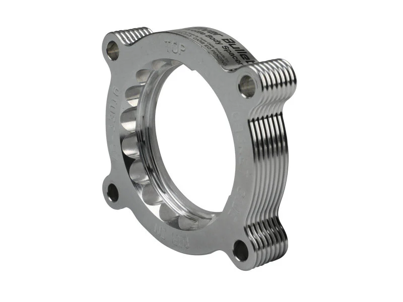 aFe 11-14 Ford Mustang/ 11-14 Ford F-150 V6 3.7L Silver Bullet Throttle Body Spacer - Silver - Image 2