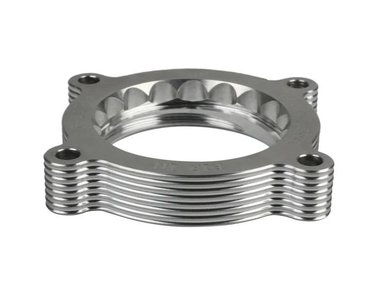 aFe 11-14 Ford Mustang/ 11-14 Ford F-150 V6 3.7L Silver Bullet Throttle Body Spacer - Silver - Image 5