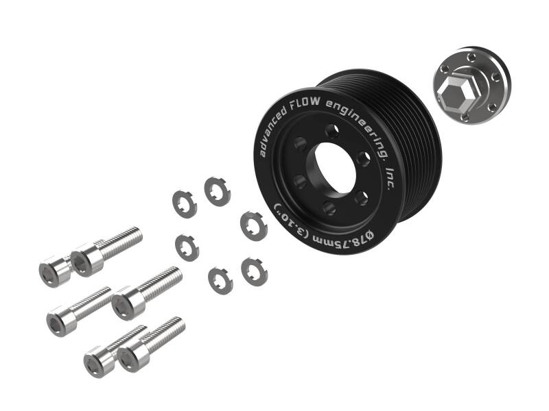 aFe 15-23 Dodge Challenger / 15-23 Dodge Charger SRT Hellcat 3.10in Supercharger Power Pulley Kit - Image 4