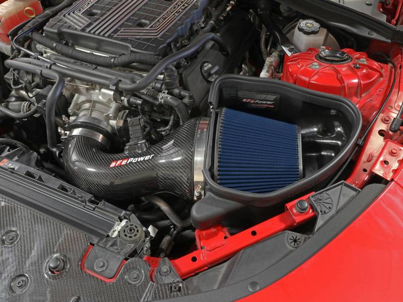 aFe 17-12 Chevrolet Camaro ZL1 (6.2L-V8) Track Series Carbon Fiber CAI System w/ Pro 5R Filters - Image 2