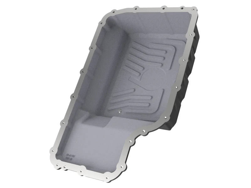 aFe 20-21 Ford Truck w/ 10R140 Transmission Pan Black POWER Street Series w/ Machined Fins - Image 3