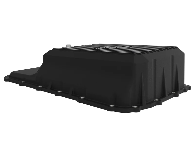 aFe 20-21 Ford Truck w/ 10R140 Transmission Pan Black POWER Street Series w/ Machined Fins - Image 7
