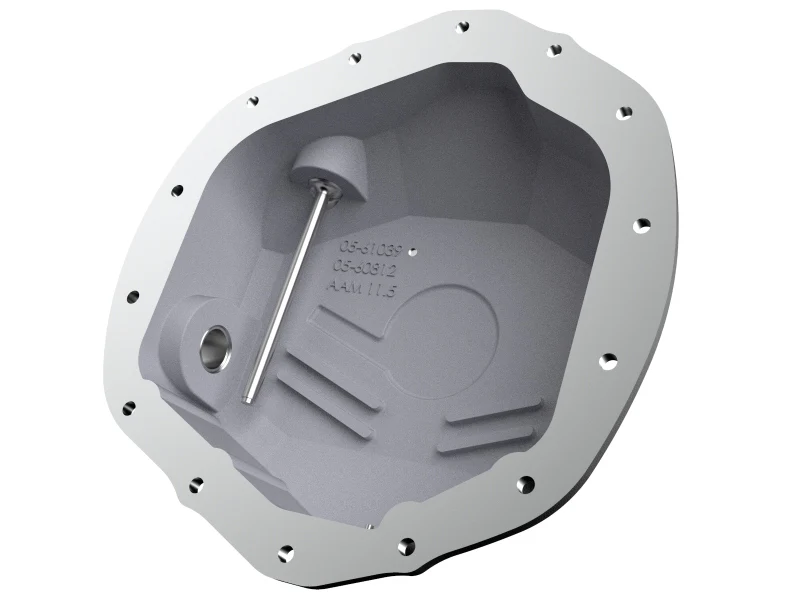aFe 2020 Chevrolet Silverado 2500 HD Rear Differential Cover Black ; Pro Series w/ Machined Fins - Image 6