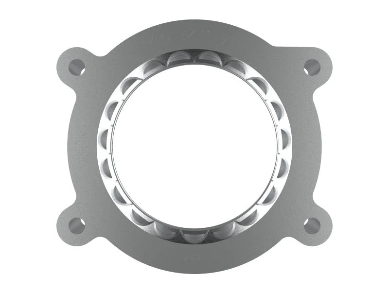 aFe 2020 Vette C8 Silver Bullet Aluminum Throttle Body Spacer Works w/ Factory Intake Only - Silver - Image 3