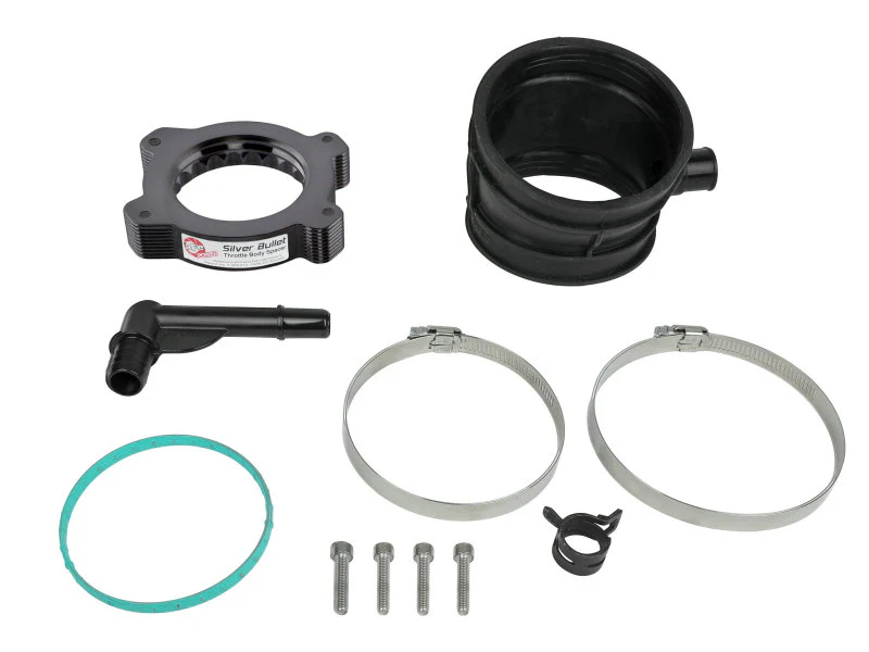 aFe 2020 Vette C8 Silver Bullet Aluminum Throttle Body Spacer / Works With Factory Intake Only - Blk - Image 11