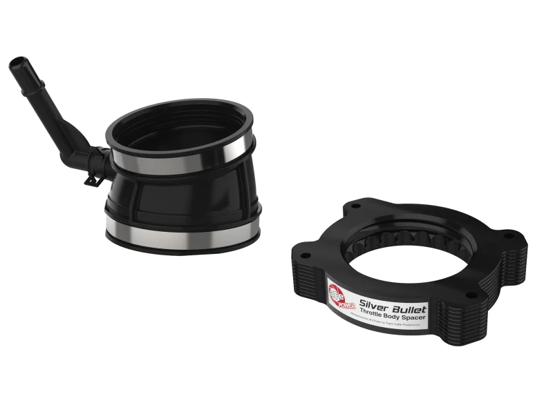 aFe 2020 Vette C8 Silver Bullet Aluminum Throttle Body Spacer / Works With Factory Intake Only - Blk - Image 8
