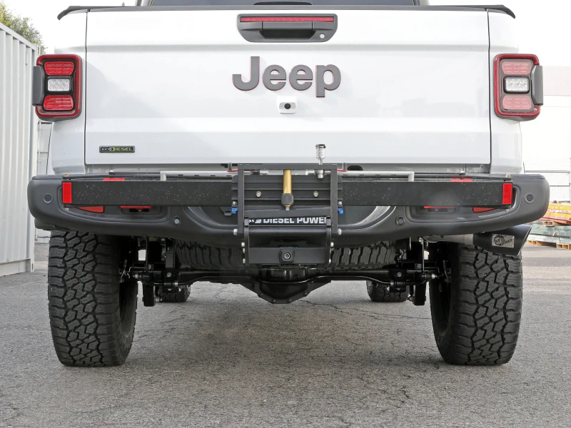 aFe 2021+ Jeep Gladiator V6-3.0L (td) Vulcan Series 3in 304 SS DPF-Back Exhaust System - Black Tip - Image 3