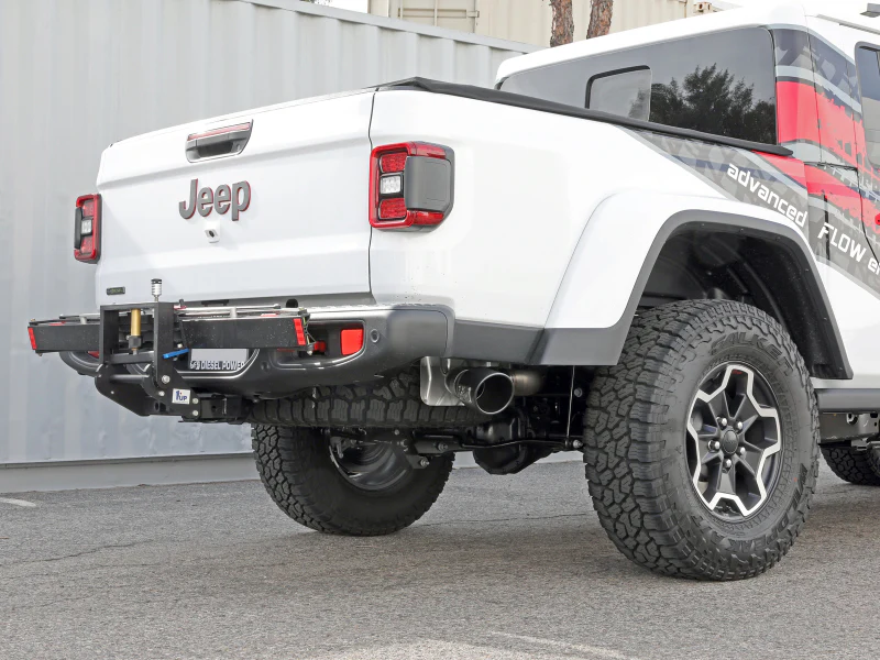 aFe 2021+ Jeep Gladiator V6-3.0L (td) Vulcan Series 3in 304 SS DPF-Back Exhaust System - Black Tip - Image 4