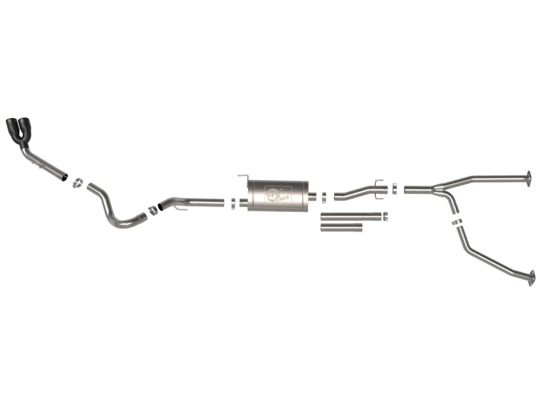 aFe 2022 Toyota Tundra V6-3.5L (tt) Vulcan Series 2.5in to 3in 304 SS Cat-Back Exhaust w/ Black Tip - Image 6
