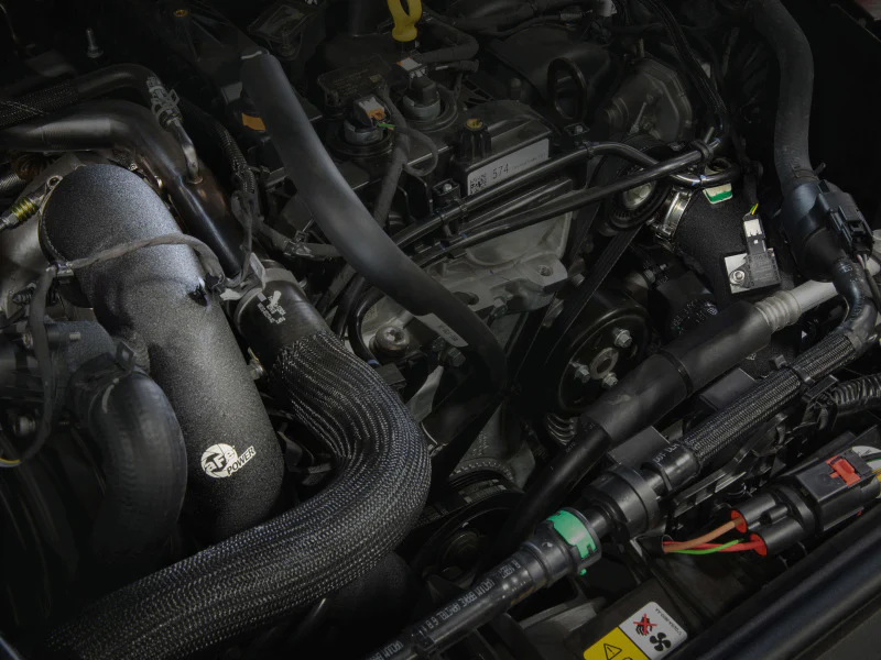 AFE 21-22 Ford Bronco L4-2.3L (t) BladeRunner Alum Hot/Cold Charge Pipe Kit - Black - Image 2