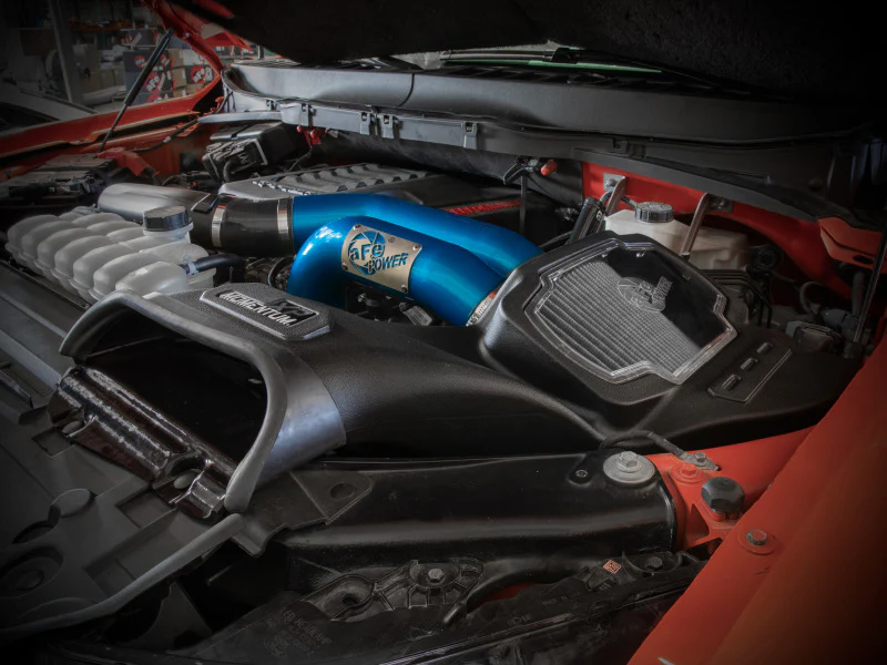 aFe 21-22 Ford F-150 Raptor V6-3.5L(tt) Momentum XP Cold Air Intake System Blue w/ Pro Dry S Filter - Image 2