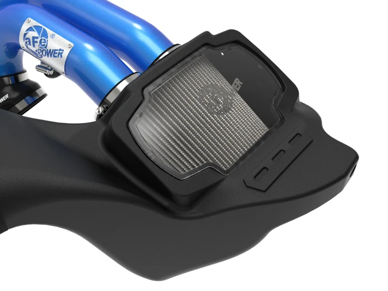 aFe 21-22 Ford F-150 Raptor V6-3.5L(tt) Momentum XP Cold Air Intake System Blue w/ Pro Dry S Filter - Image 3