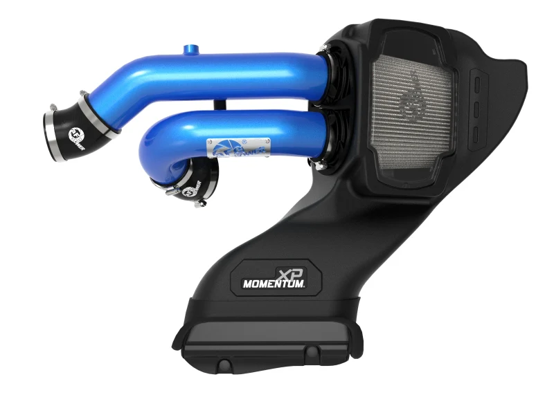 aFe 21-22 Ford F-150 Raptor V6-3.5L(tt) Momentum XP Cold Air Intake System Blue w/ Pro Dry S Filter - Image 4