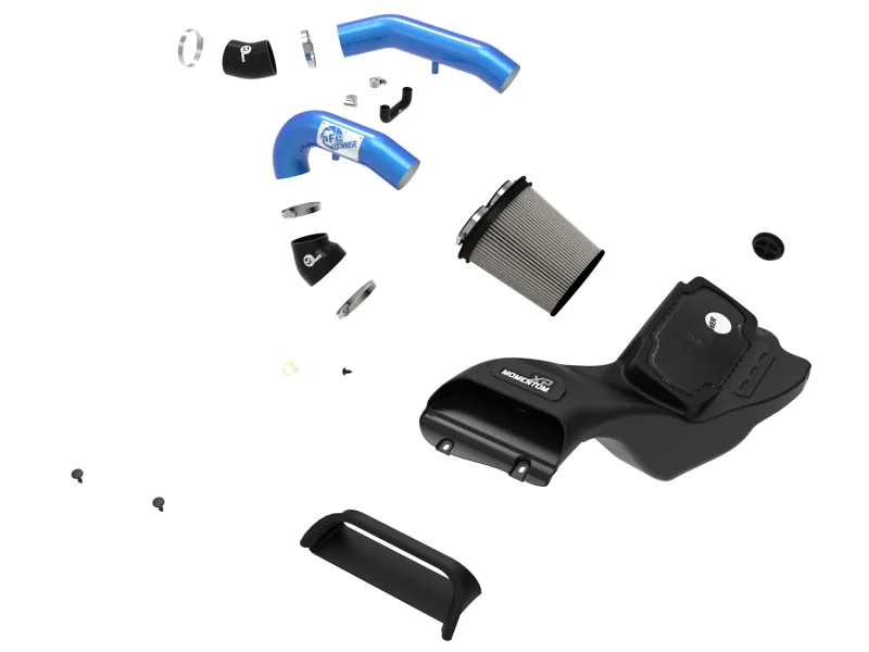 aFe 21-22 Ford F-150 Raptor V6-3.5L(tt) Momentum XP Cold Air Intake System Blue w/ Pro Dry S Filter - Image 9