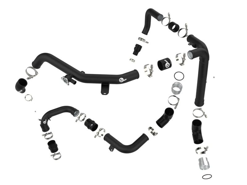aFe 21-23 Ford Bronco V6-2.7Ltt BladeRunner Alum Hot & Cold Charge Pipe Kit - Black - Image 10
