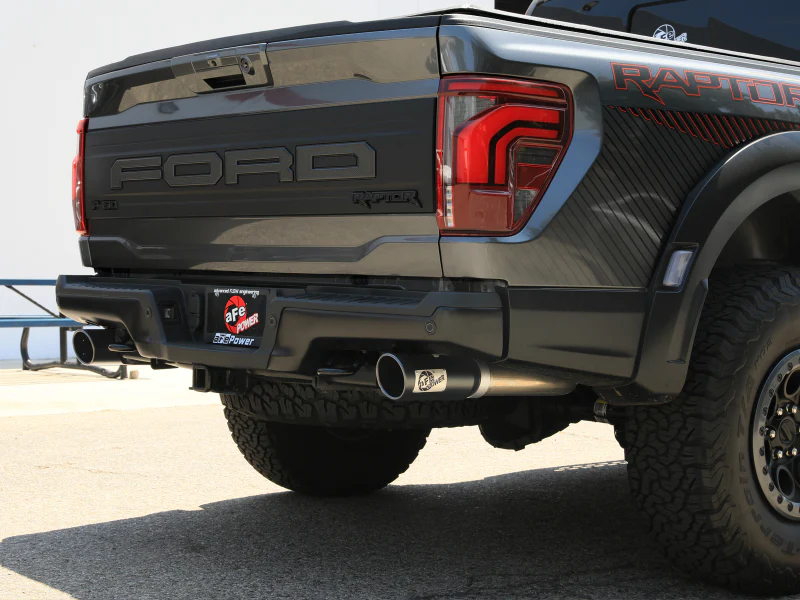 aFe 21-24 Ford F-150 Vulcan Series 3 IN to 3-1/2 IN Stainless Steel Cat-Back Exhaust System - Black - Image 4