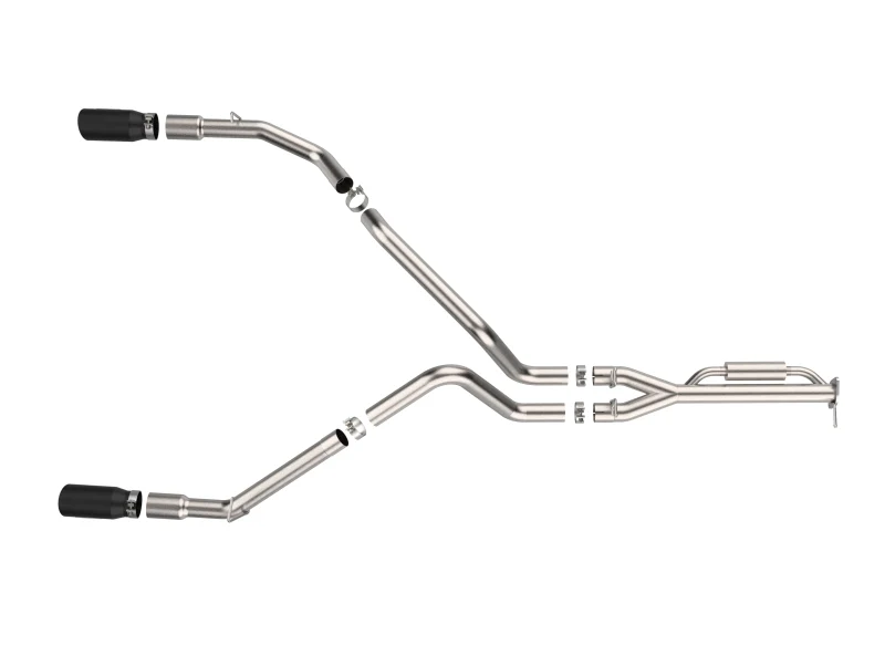 aFe 21-24 Ford F-150 Vulcan Series 3 IN to 3-1/2 IN Stainless Steel Cat-Back Exhaust System - Black - Image 7