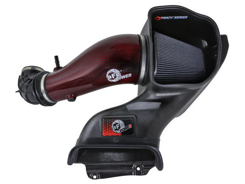 aFe 23-24 Ford F150 Raptor R Supercharged Red Carbon Track Series Air Intake w/ P5R Filter (MOQ 24) - Image 9