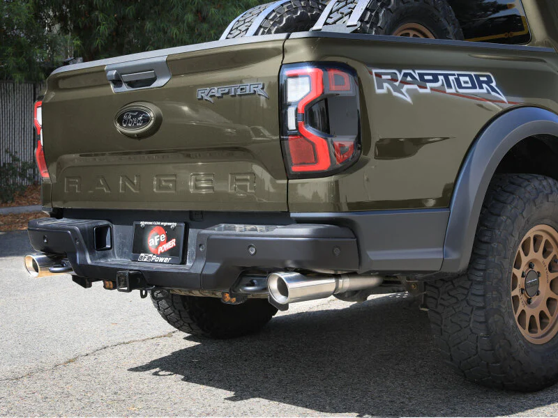 aFe 24-25 Ford Ranger Raptor Vulcan Series 3in 304 SS Cat-Back Exhaust w/ Polished Tips - Image 3
