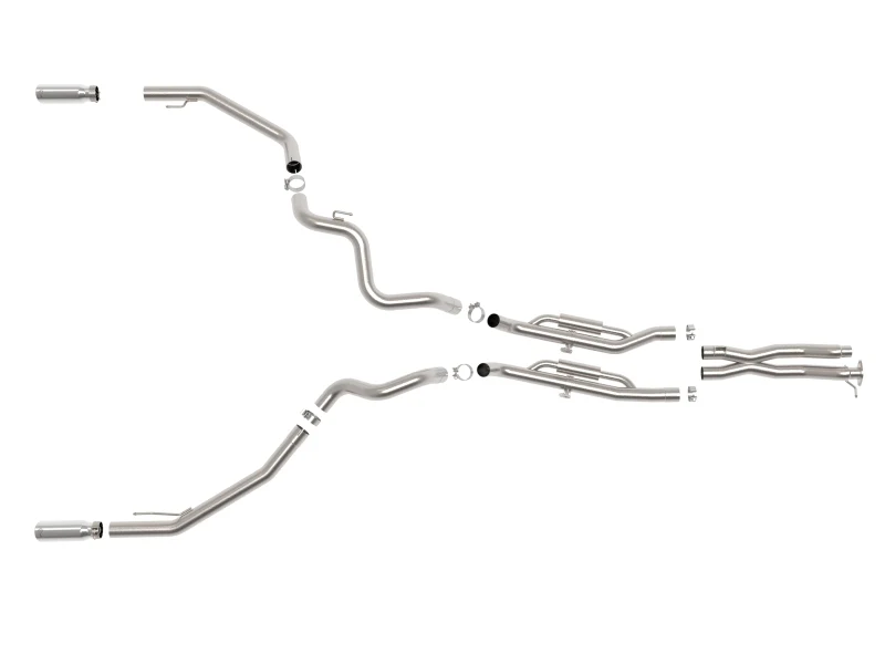aFe 24-25 Ford Ranger Raptor Vulcan Series 3in 304 SS Cat-Back Exhaust w/ Polished Tips - Image 7
